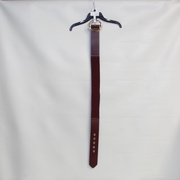 A New Day Women's Burgundy Stretch Fashion Belt w/ Gold Tone Buckle NWT - Picture 7 of 8